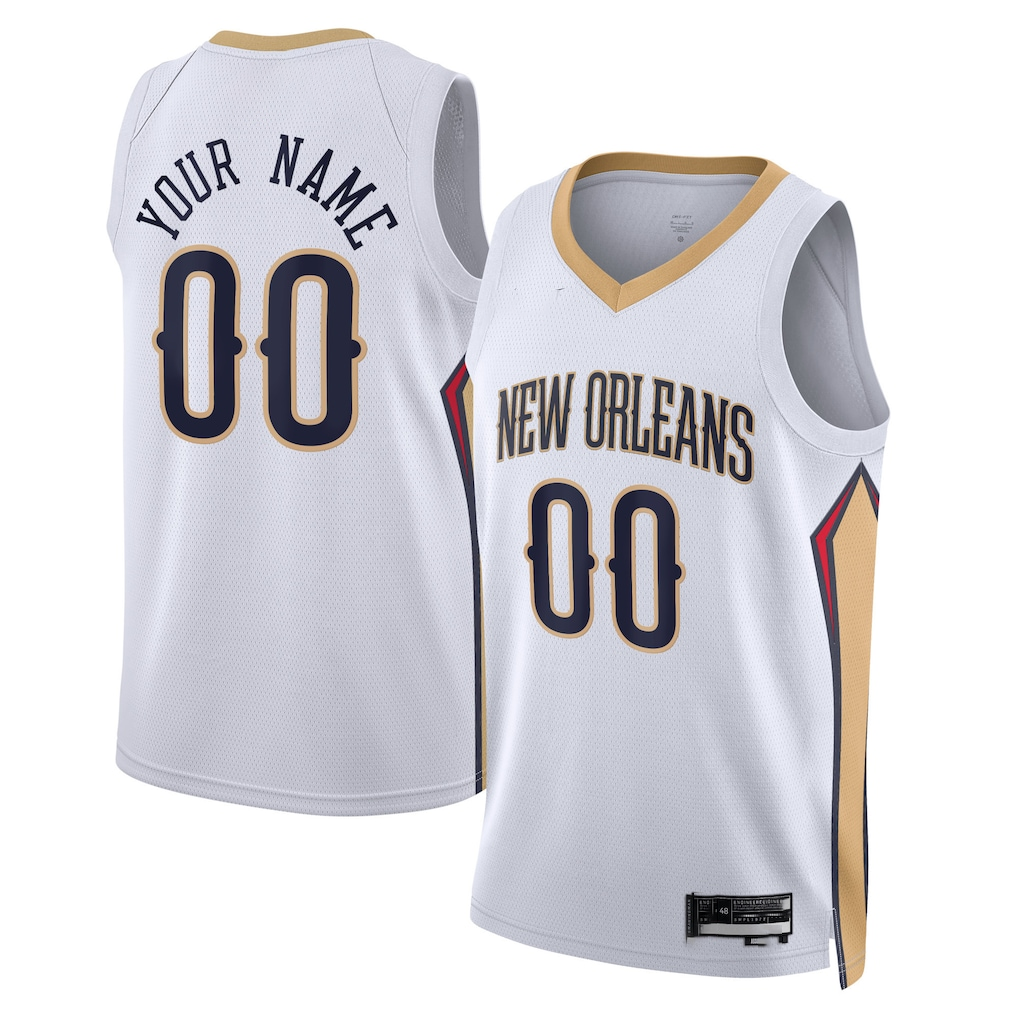 MyBoyd Custom NO.Pelicans White Swingman Stitched Jerseys- Association Edition