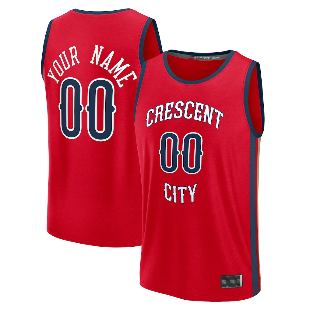 MyBoyd Custom NO.Pelicans Red Fast Break Stitched Jerseys- Statement Edition