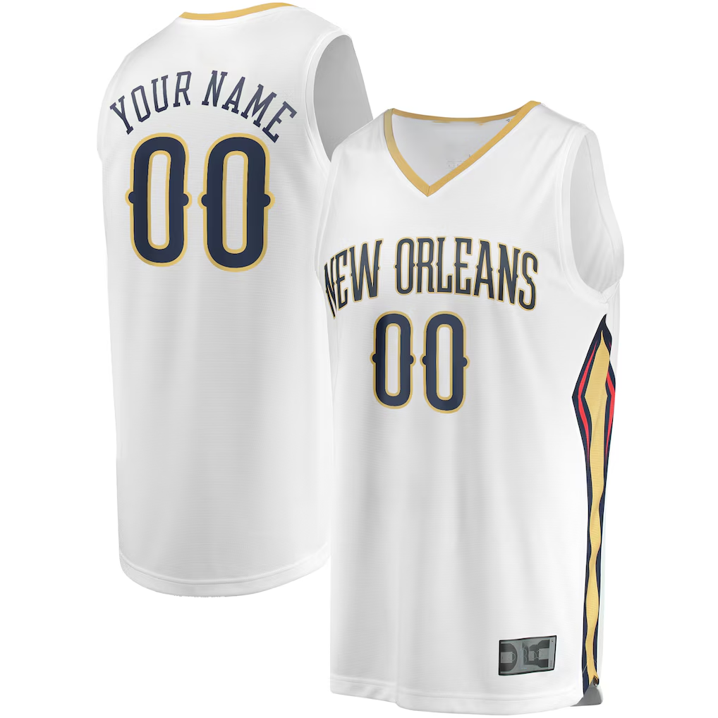 MyBoyd Custom NO.Pelicans White Fast Break Stitched Jerseys- Association Edition