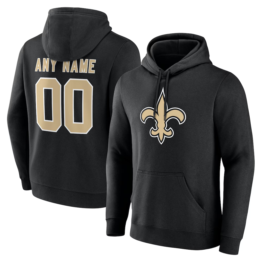 MyBoyd Custom NO.Saints Black Team Authentic Personalized Name & Number Hoodie Stitched Jerseys