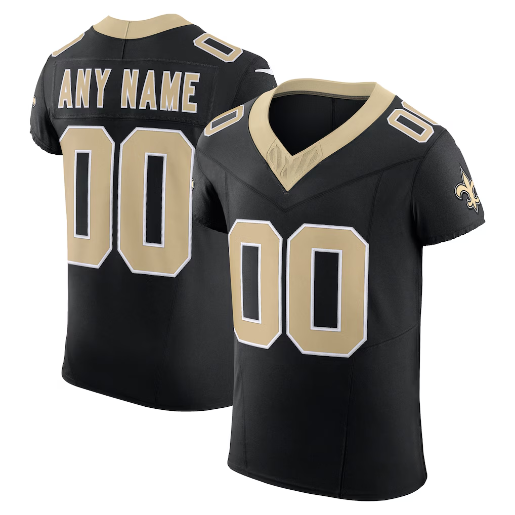 MyBoyd Custom NO.Saints Black Vapor F.U.S.E. Elite Stitched Jerseys