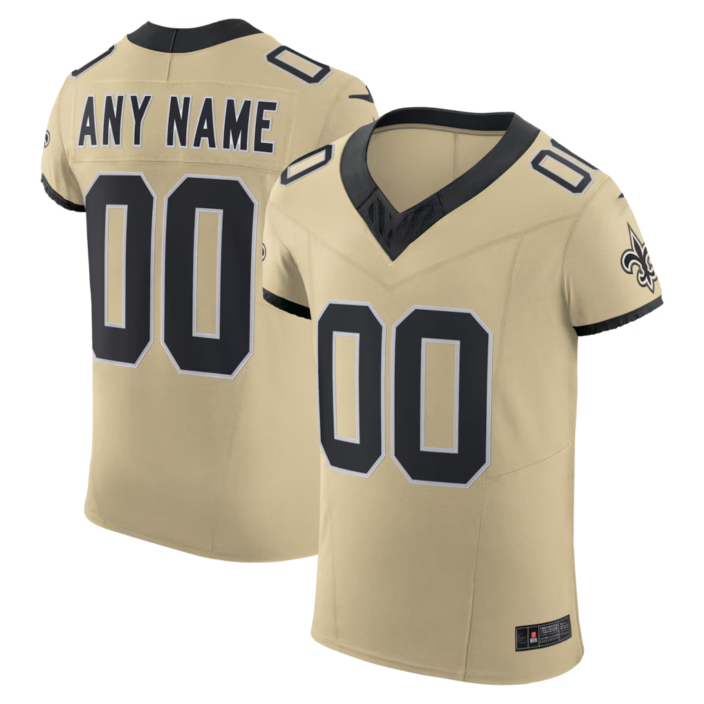 MyBoyd Custom NO.Saints Gold Alternate Vapor F.U.S.E. Elite Stitched Jerseys