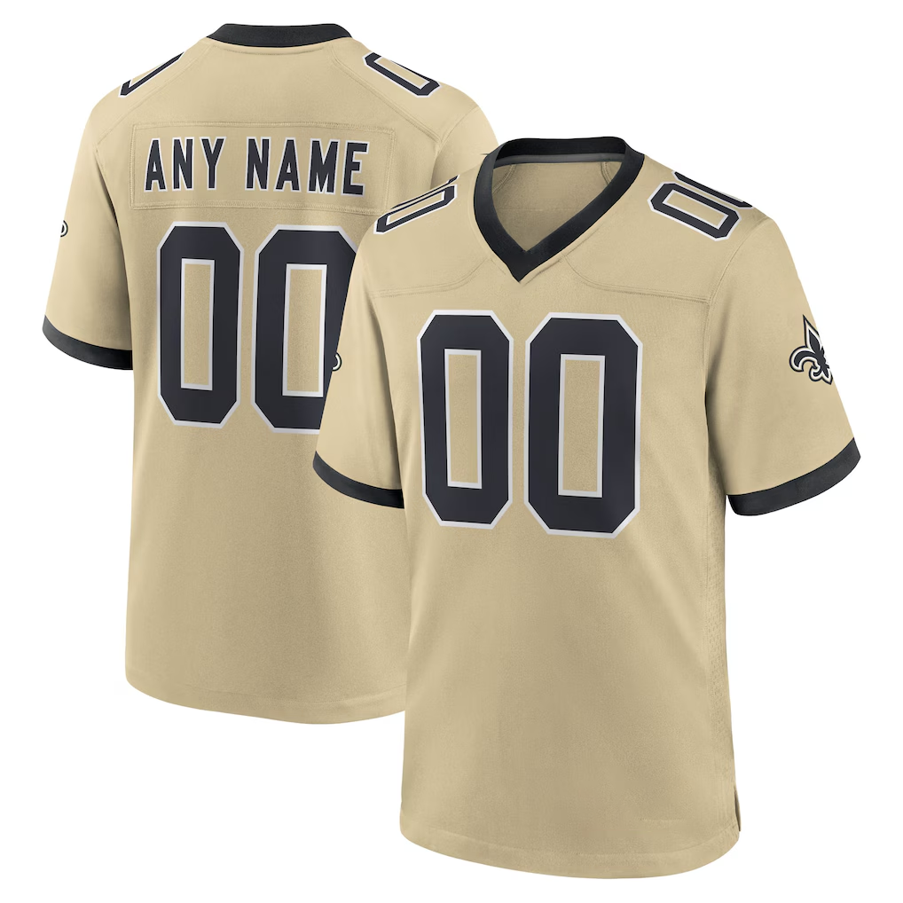 MyBoyd Custom NO.Saints Gold Gameday Golds Alternate Game Stitched Jerseys