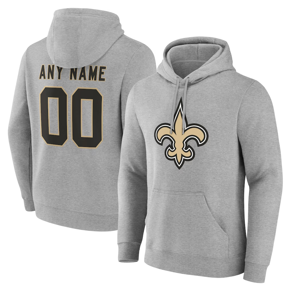 MyBoyd Custom NO.Saints Gray Team Authentic Personalized Name & Number Hoodie Stitched Jerseys