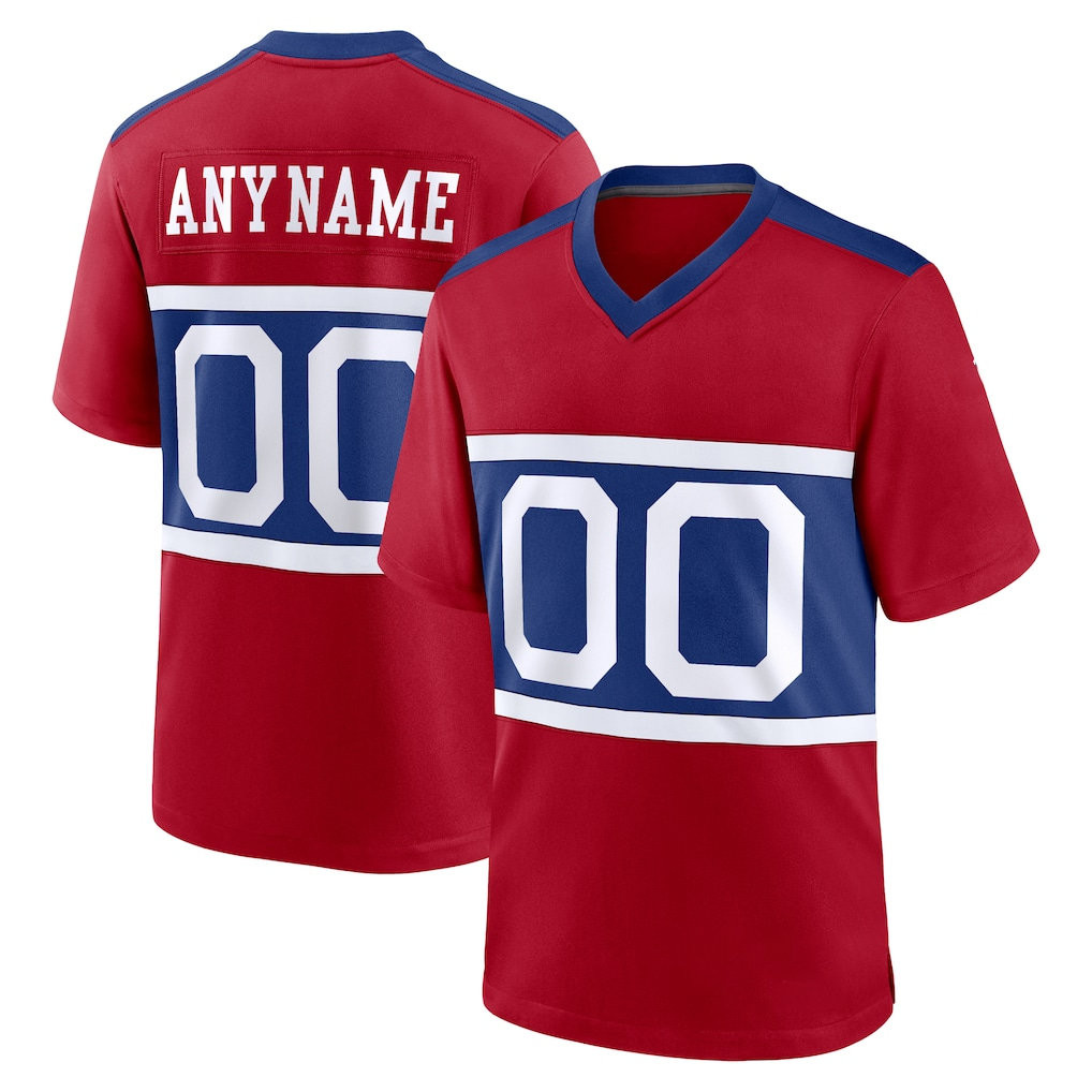 MyBoyd Custom NY.Giants Century Red Alternate Game Stitched Jerseys