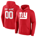 MyBoyd Custom NY.Giants Red Team Authentic Personalized Name & Number Hoodie Stitched Jerseys