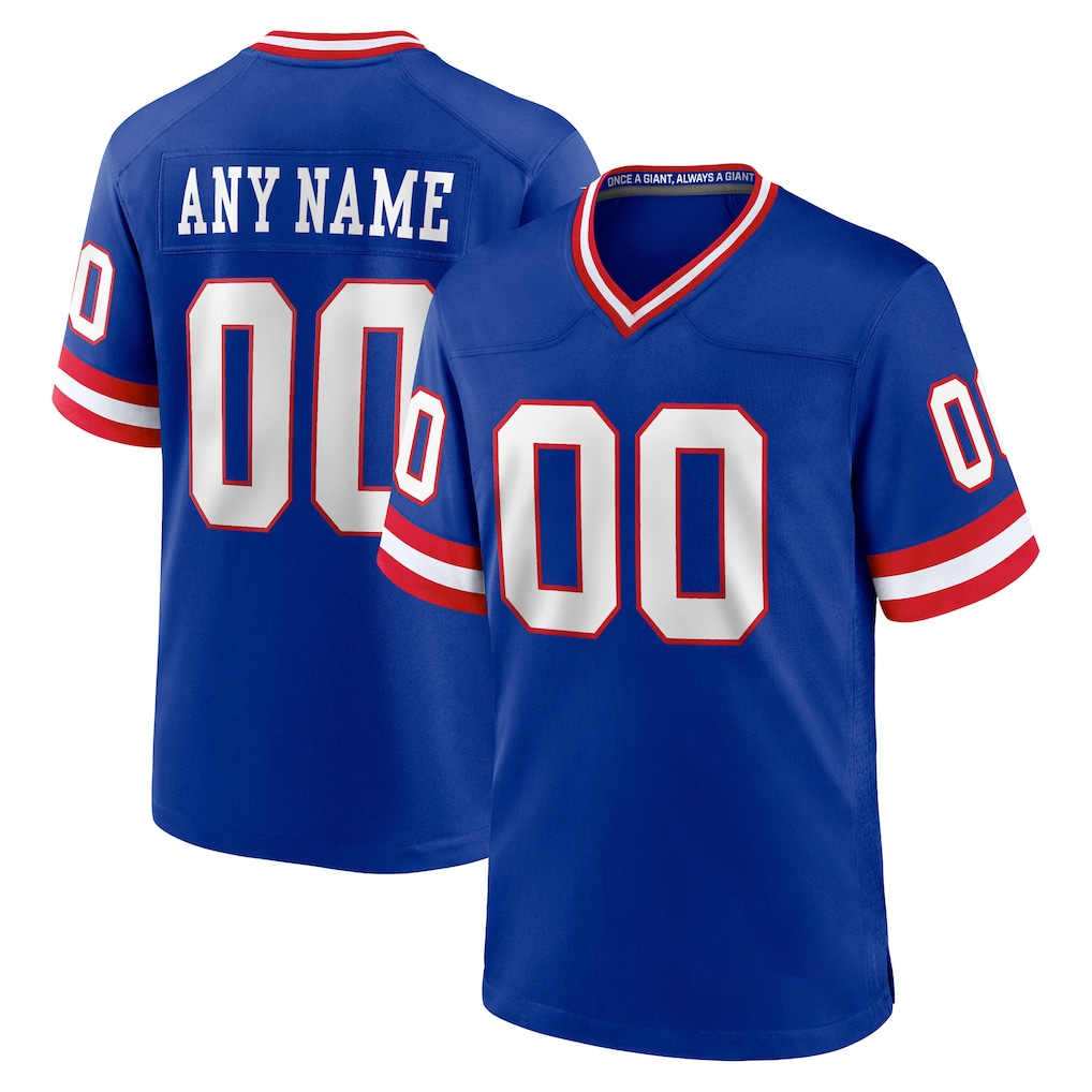 MyBoyd Custom NY.Giants Royal Classic Game Stitched Jerseys