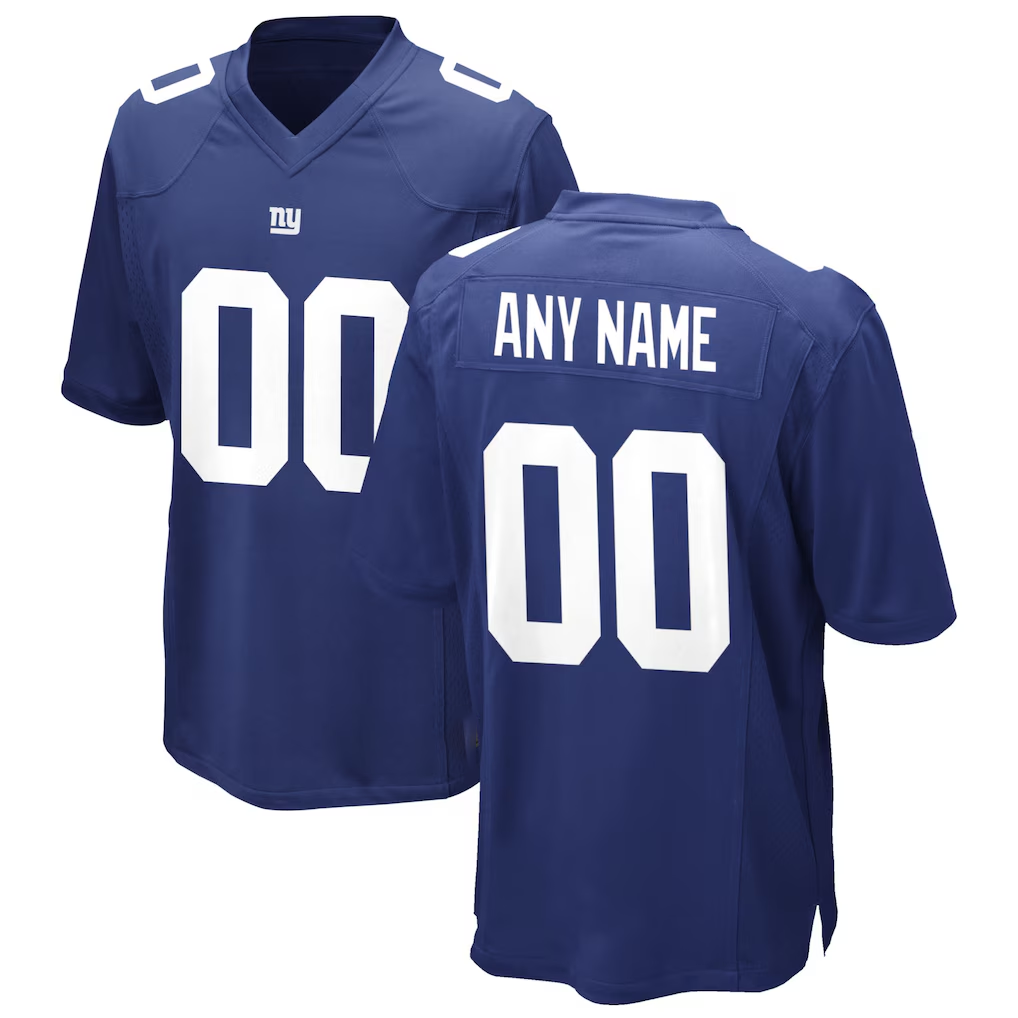 MyBoyd Custom NY.Giants Royal Game Stitched Jerseys