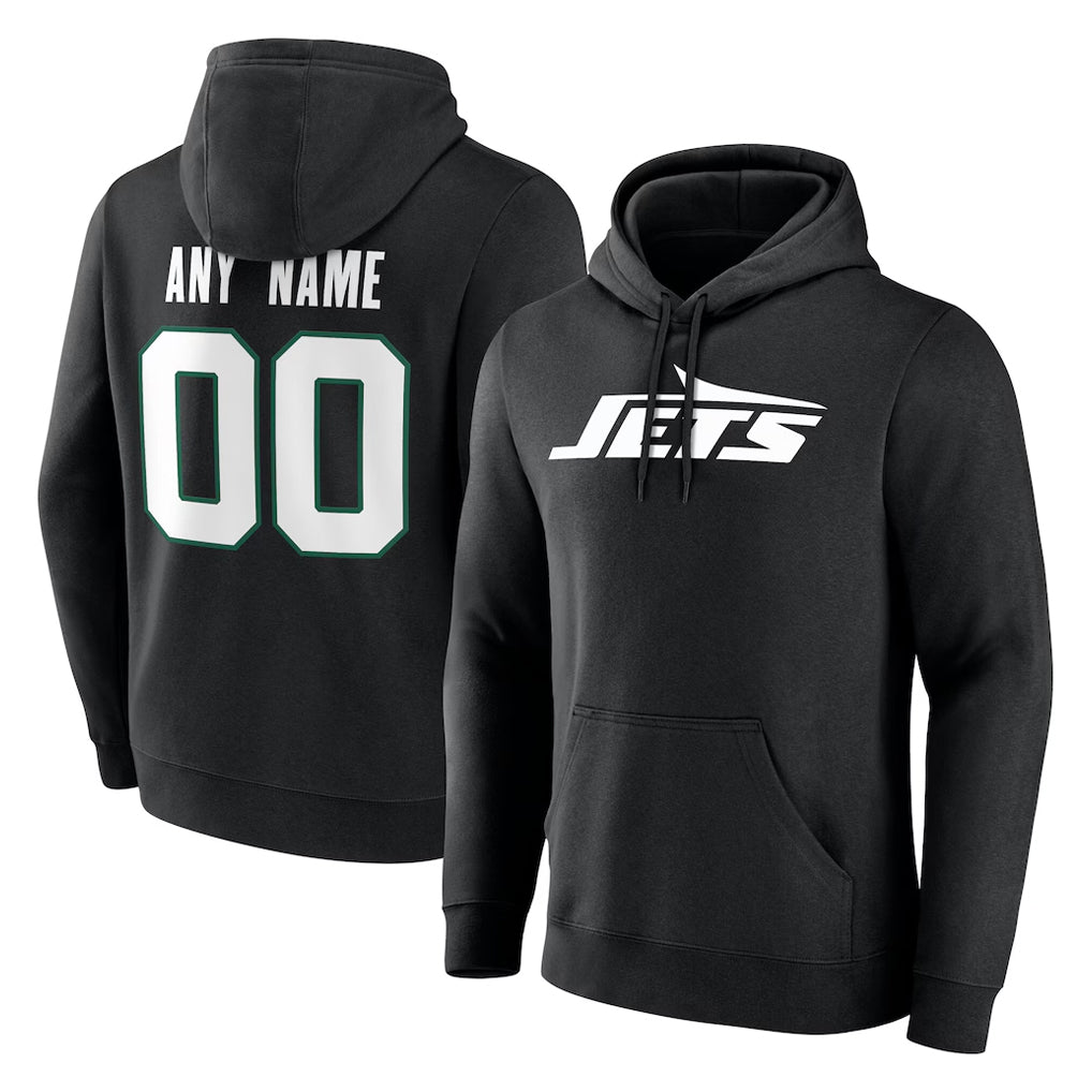 MyBoyd Custom NY.Jets Black LOGO Pullover Hoodies Limited Game Any Name & Numbers Stitched Jerseys