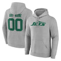 MyBoyd Custom NY.Jets Gray LOGO Pullover Hoodies Limited Game Any Name & Numbers Stitched Jerseys