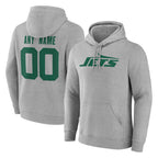 MyBoyd Custom NY.Jets Gray LOGO Pullover Hoodies Limited Game Any Name & Numbers Stitched Jerseys