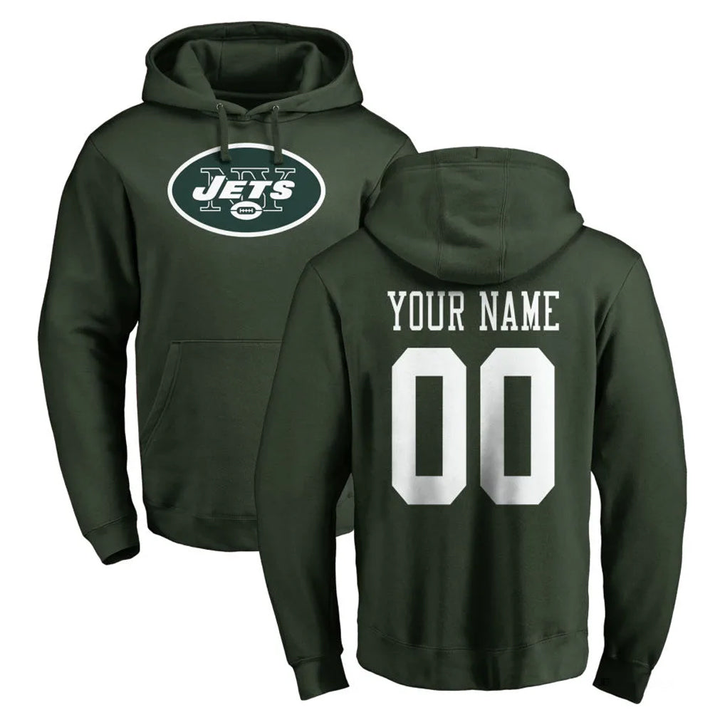MyBoyd Custom NY.Jets Green LOGO Pullover Hoodies Limited Game Any Name & Numbers Stitched Jerseys