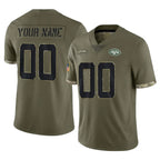 MyBoyd Custom NY.Jets Olive Salute To Service Limited Any Name & Numbers Stitched Jerseys