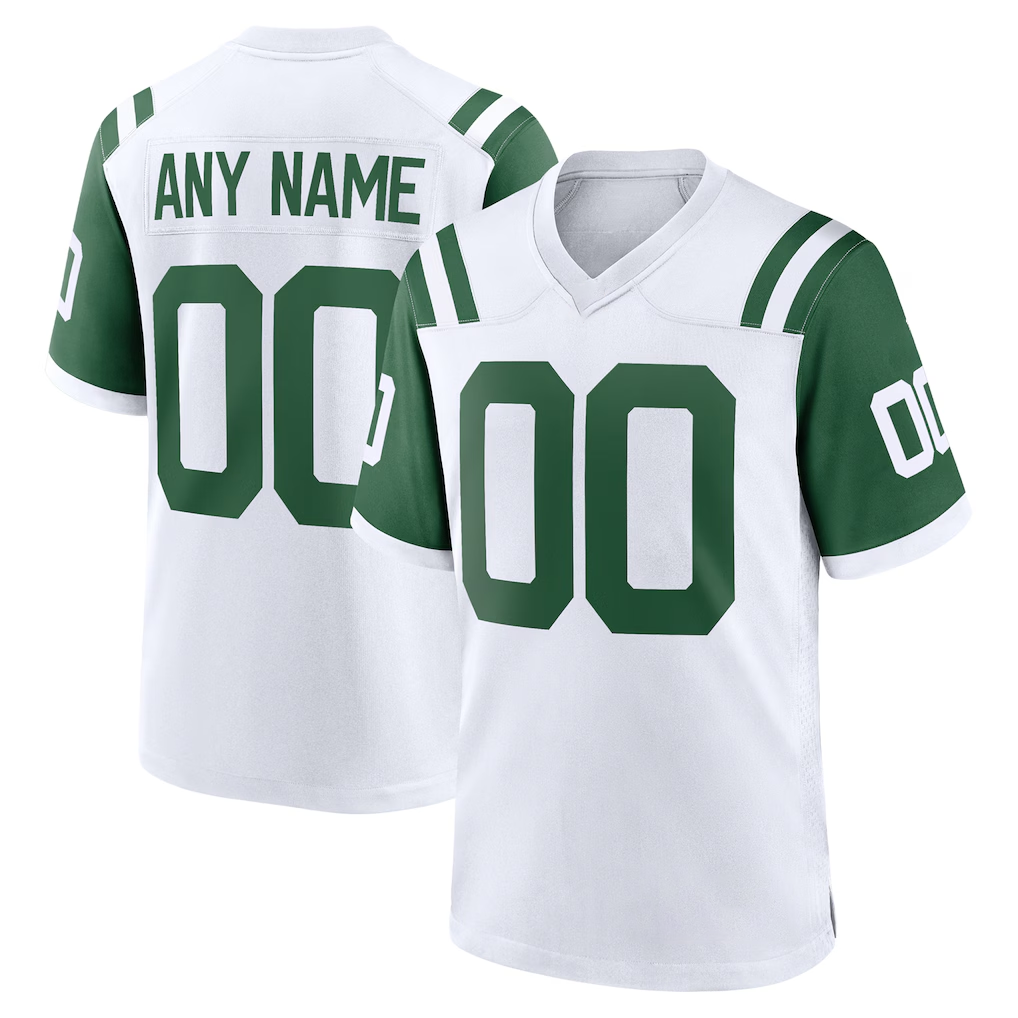 MyBoyd Custom NY.Jets White Classic Alternate Replica Stitched Jerseys