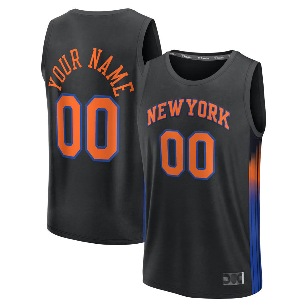 MyBoyd Custom NY.Knicks Black Fast Break Jerseys - Icon Edition