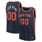 MyBoyd Custom NY.Knicks Navy Fast Break Jerseys - Statement Edition