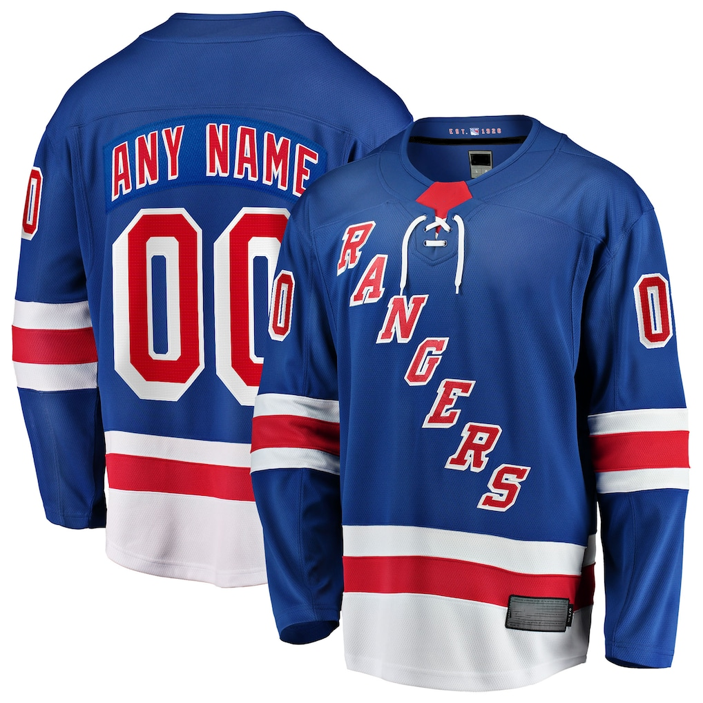 MyBoyd Custom NY.Rangers Blue Home Breakaway Jerseys