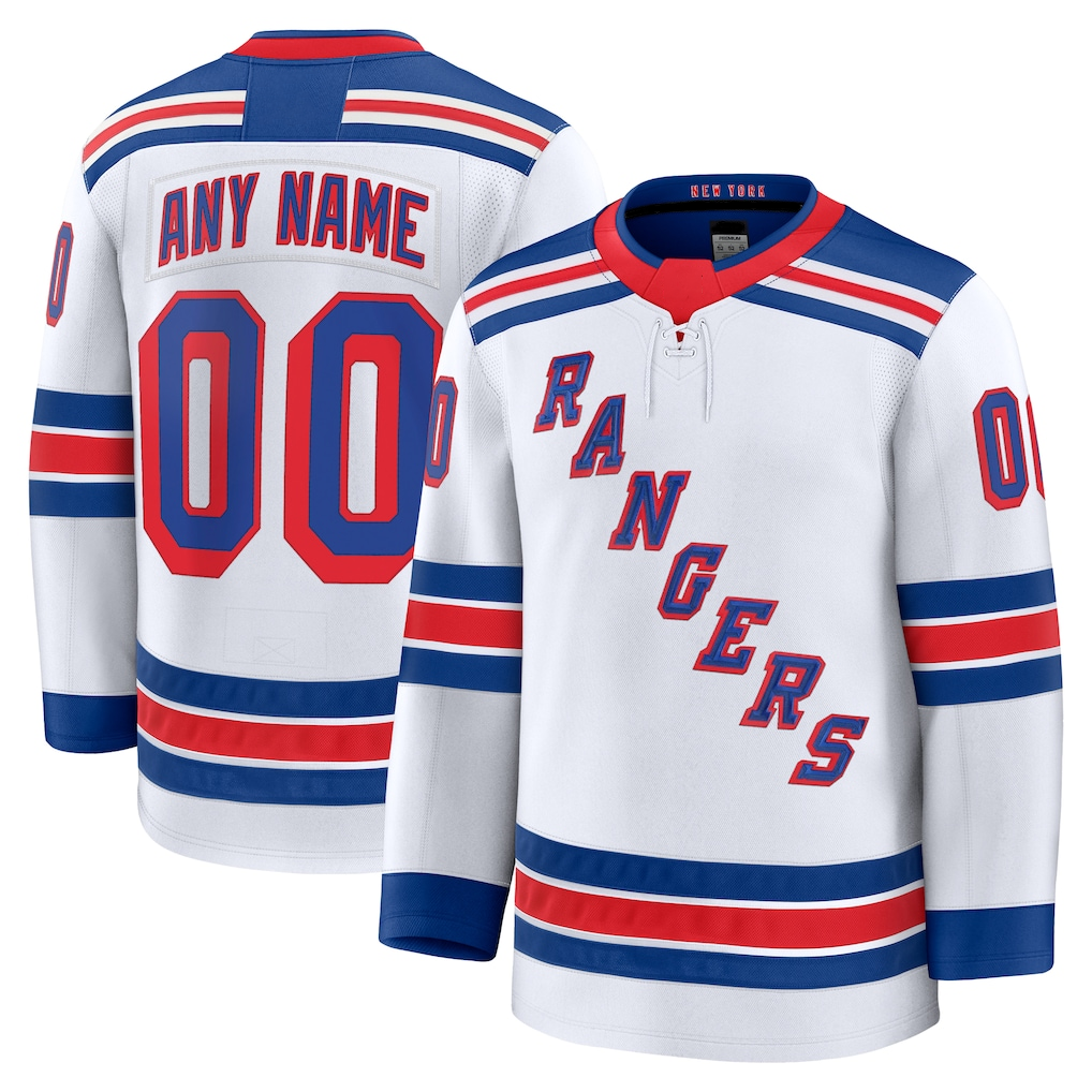 MyBoyd Custom NY.Rangers White Away Premium Jerseys