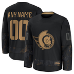 MyBoyd Custom O.Senators Black 2024 Military Appreciation Practice Jerseys