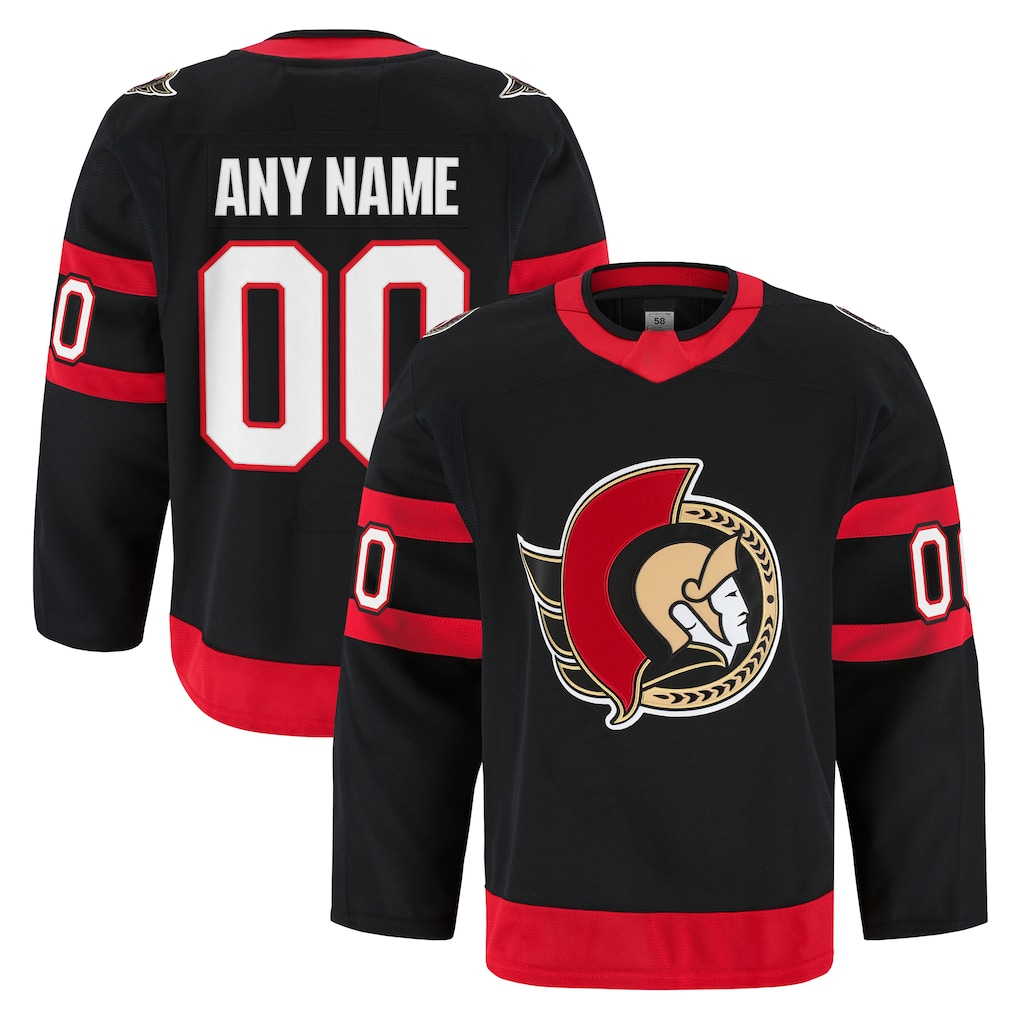 MyBoyd Custom O.Senators Black Home Authentic Pro Jerseys
