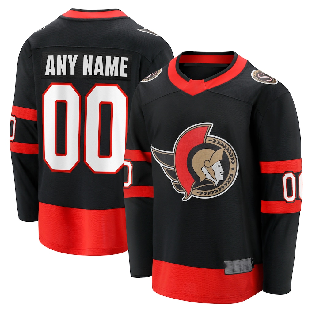 MyBoyd Custom O.Senators Black Home Breakaway Jerseys