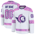 MyBoyd Custom O.Senators White 2024 Hockey Fights Cancer Practice Jerseys