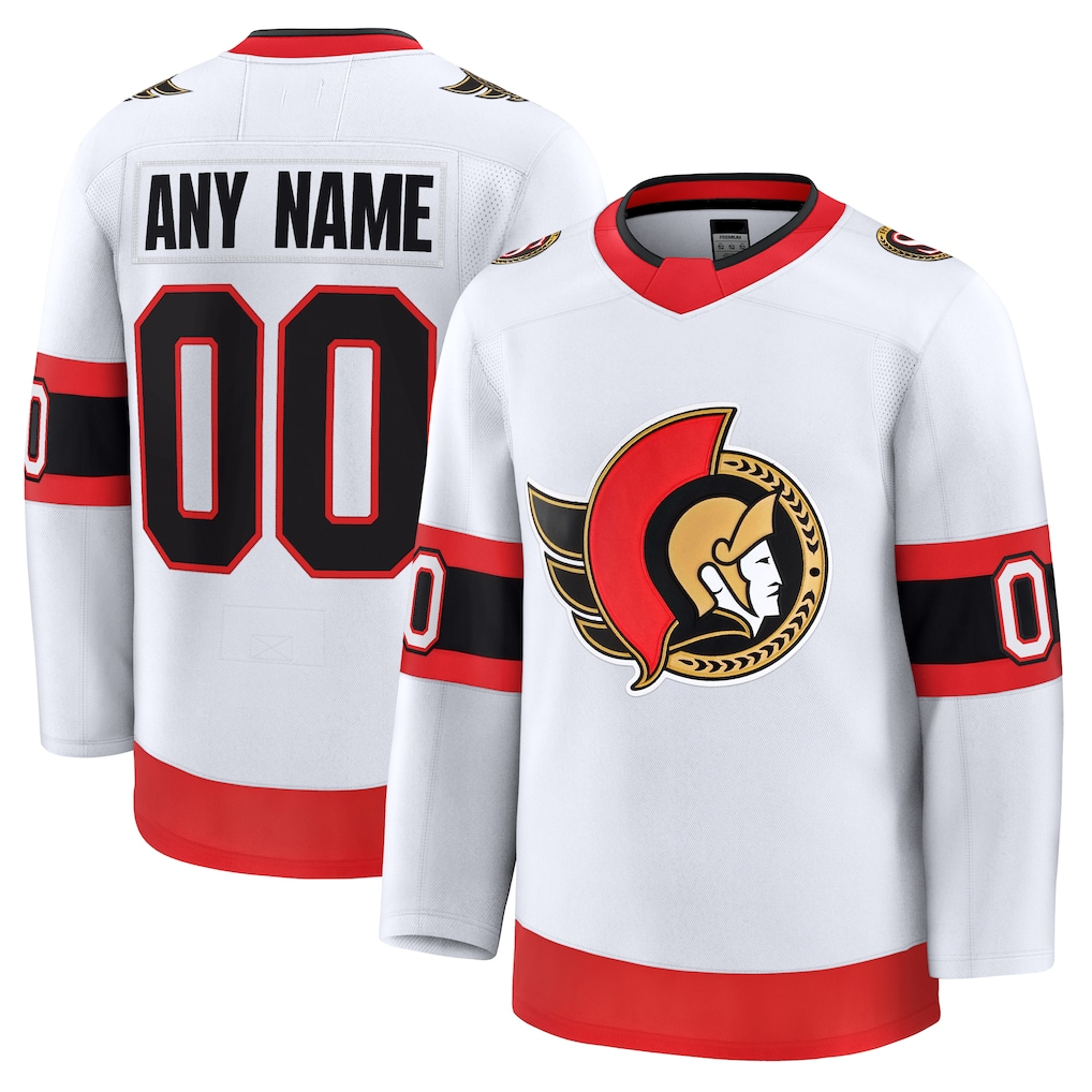 MyBoyd Custom O.Senators White Away Premium Jerseys