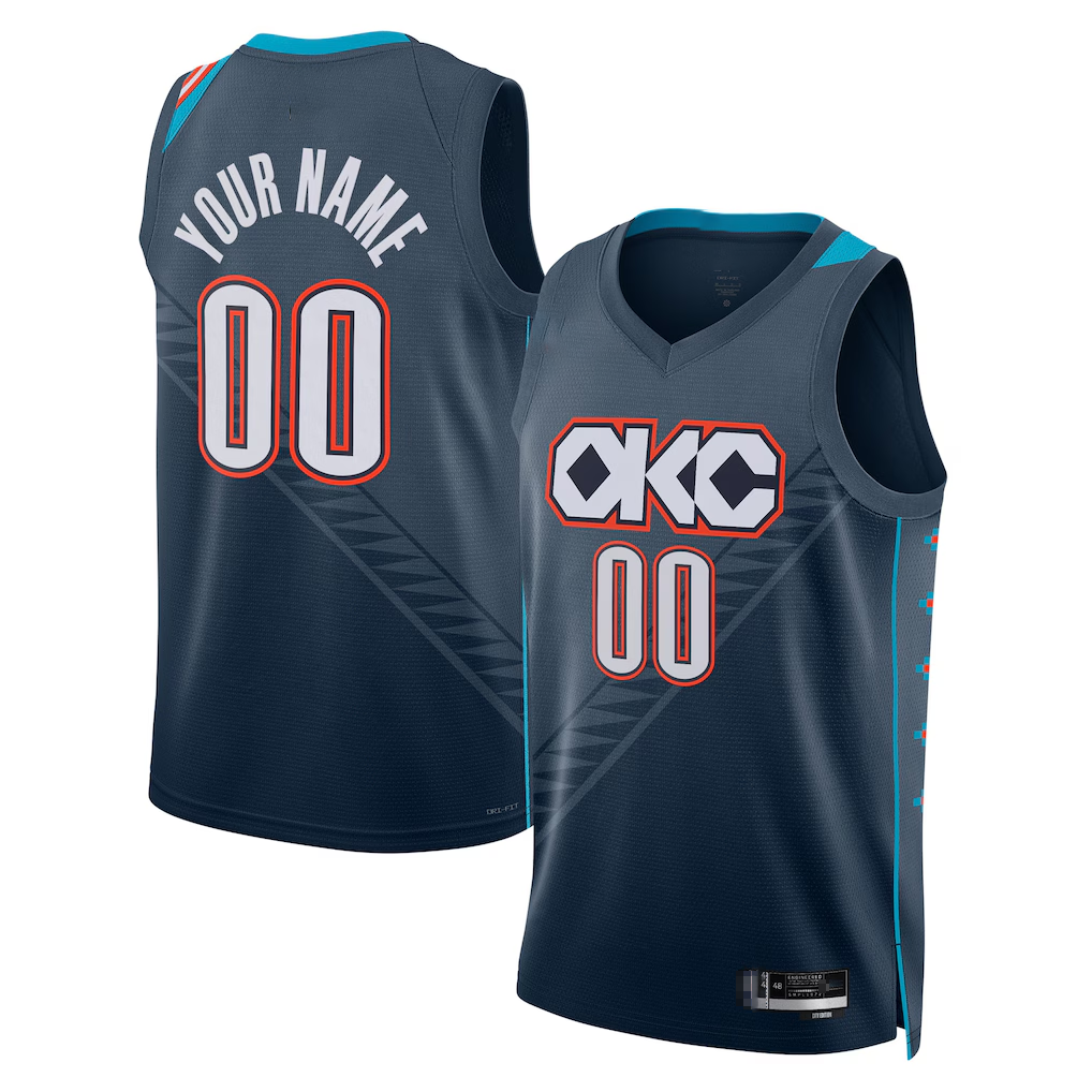 MyBoyd Custom OC.Thunder Blue 202526 City Edition Swingman Stitched Jerseys