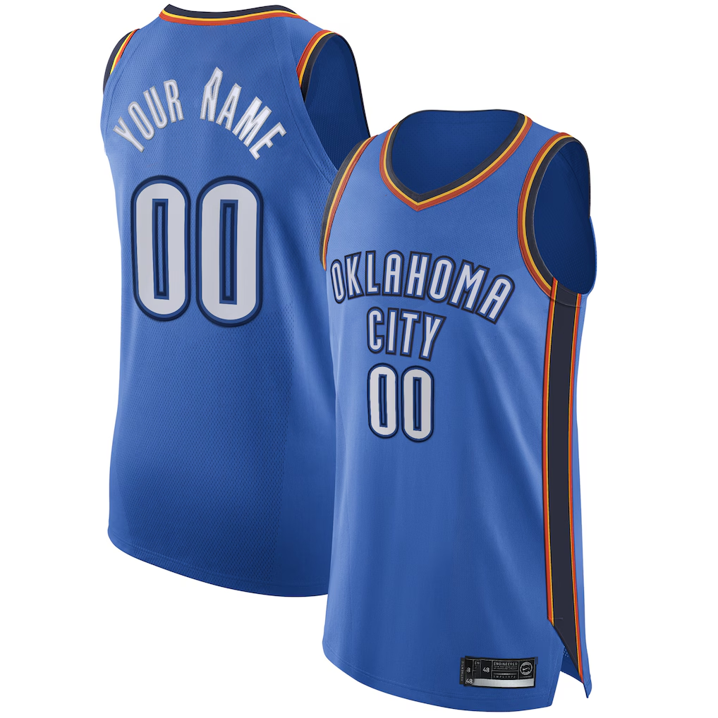 MyBoyd Custom OC.Thunder Blue Authentic Stitched Jerseys - Icon Edition