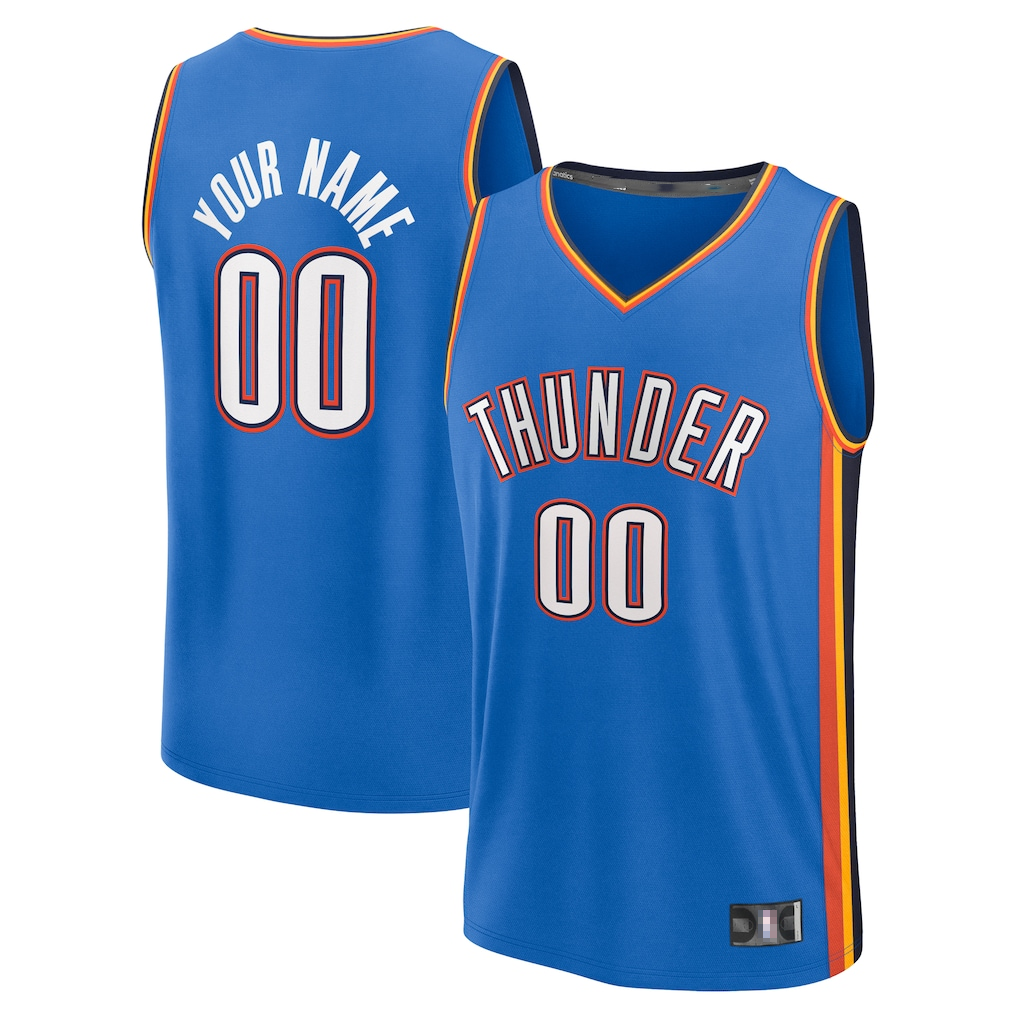 MyBoyd Custom OC.Thunder Blue Fast Break Stitched Jerseys - Icon Edition