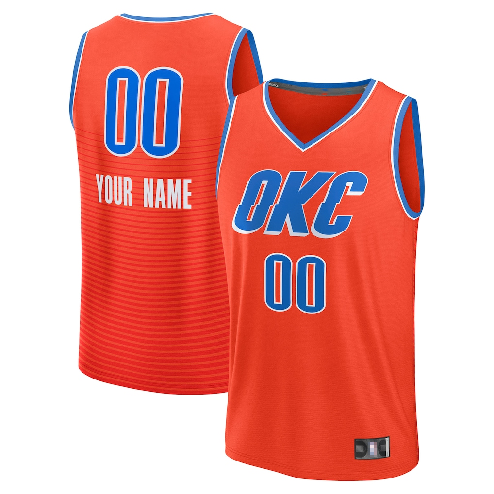 MyBoyd Custom OC.Thunder Orange Swingman Stitched Jerseys - Icon Edition