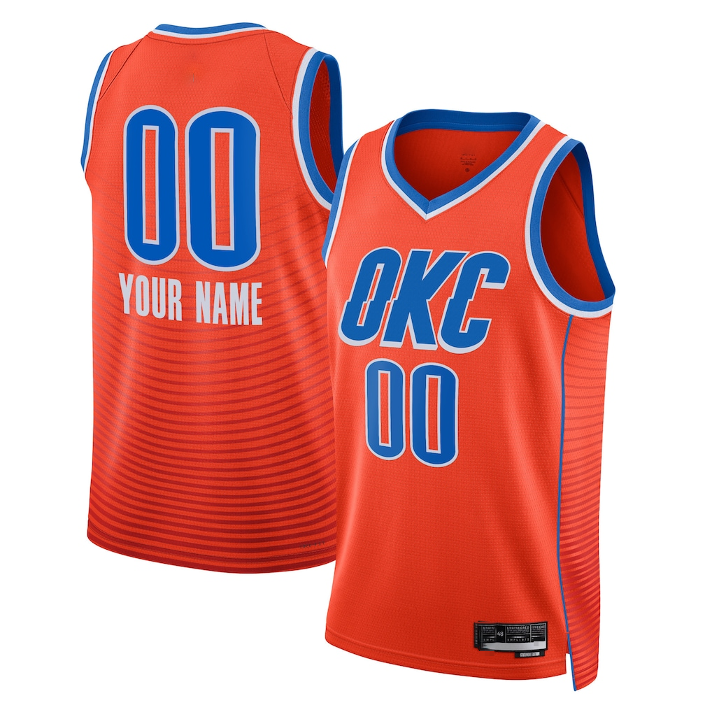 MyBoyd Custom OC.Thunder Jordan Brand Orange 202223 Swingman Stitched Jerseys - Statement Edition