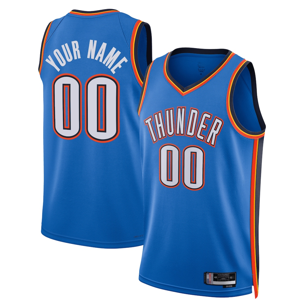 MyBoyd Custom OC.Thunder Blue Fast Break Stitched Jerseys- Statement Edition