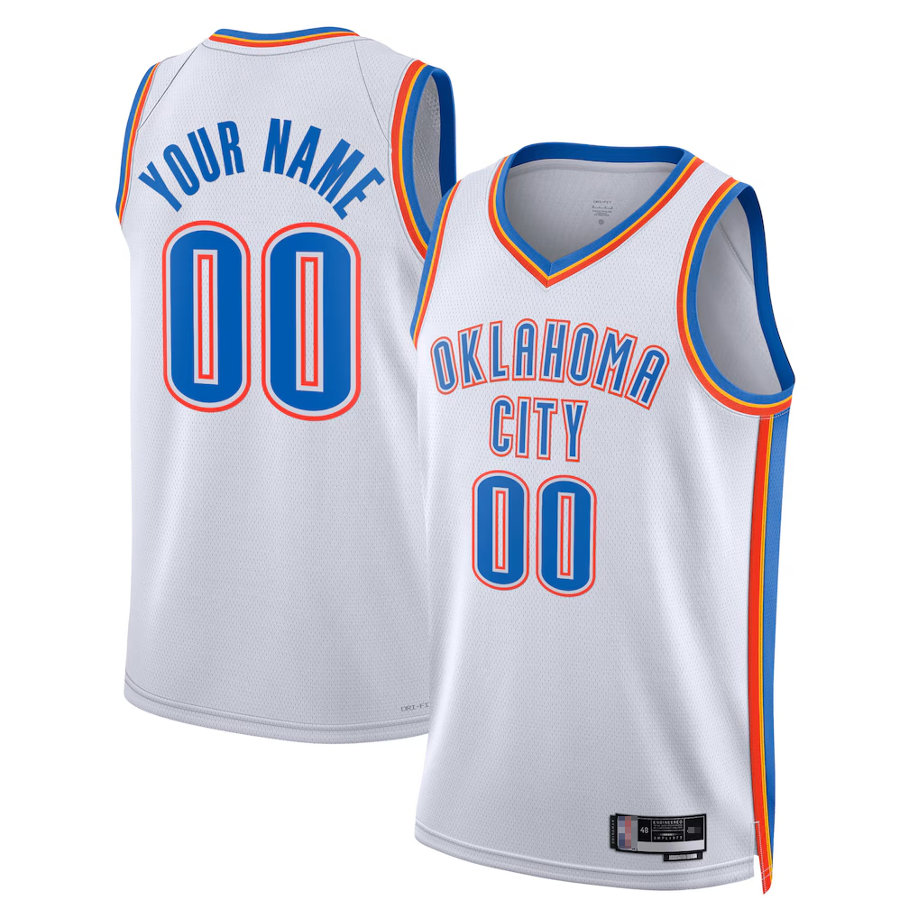 MyBoyd Custom OC.Thunder White Swingman Stitched Jerseys- Association Edition