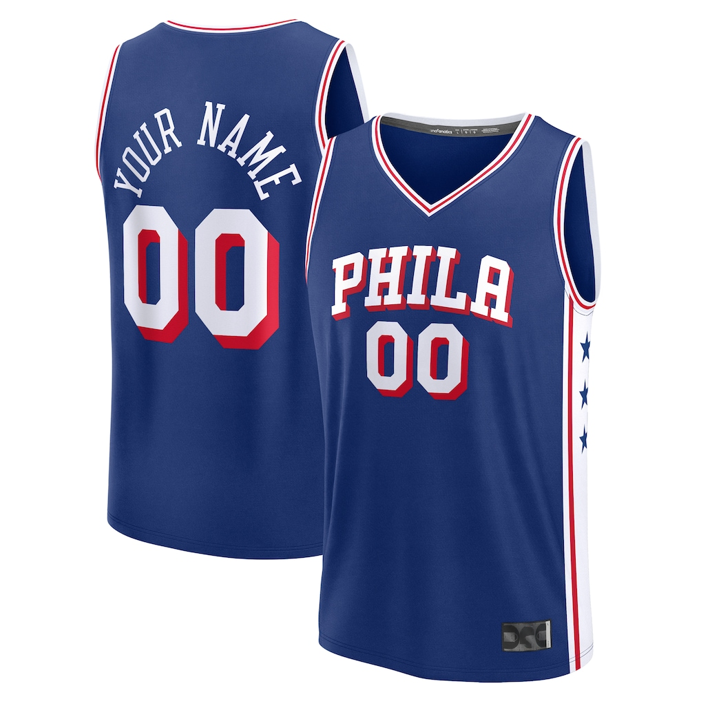 MyBoyd Custom P.76ers Blue Fast Break Jerseys - Icon Edition