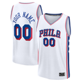 MyBoyd Custom P.76ers  White Fast Break Jerseys - Association Edition