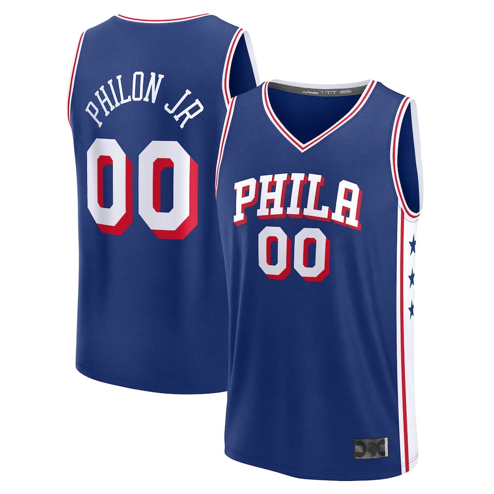 MyBoyd Custom P.76ers Labaron Philon Jr  Royal 2026  Draft First Round Pick Fast Break Jerseys - Icon Edition