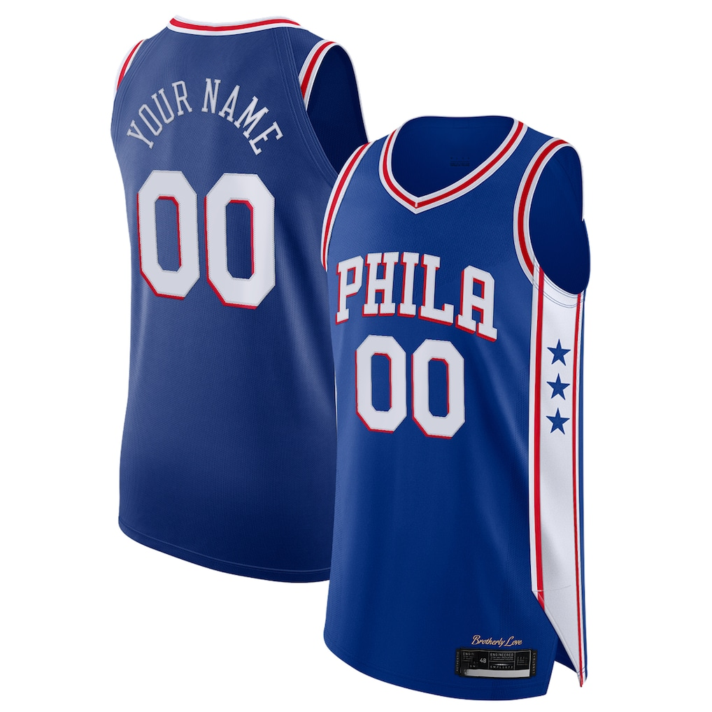 MyBoyd Custom P.76ers Royal Custom Authentic Jerseys - Icon Edition