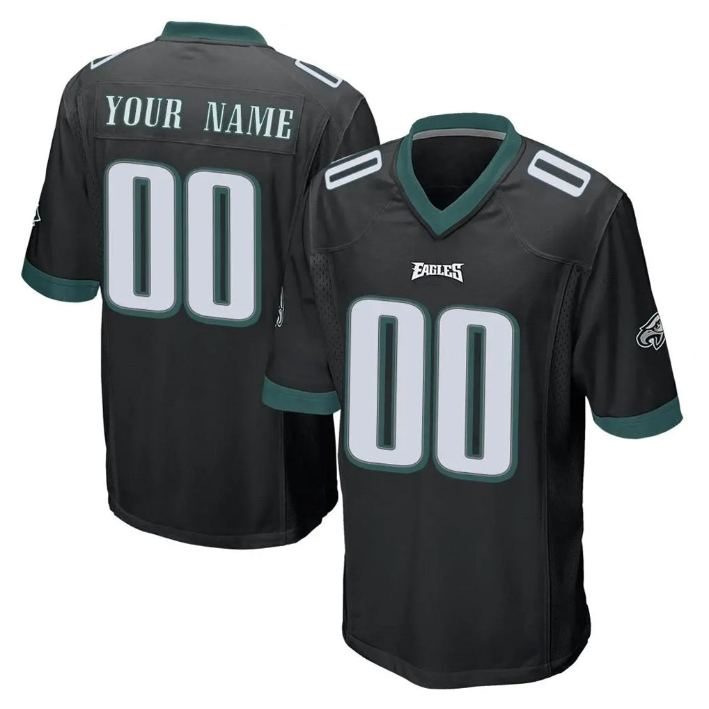 MyBoyd Custom P.Eagles Black Home Game Any Name & Numbers Stitched Jerseys