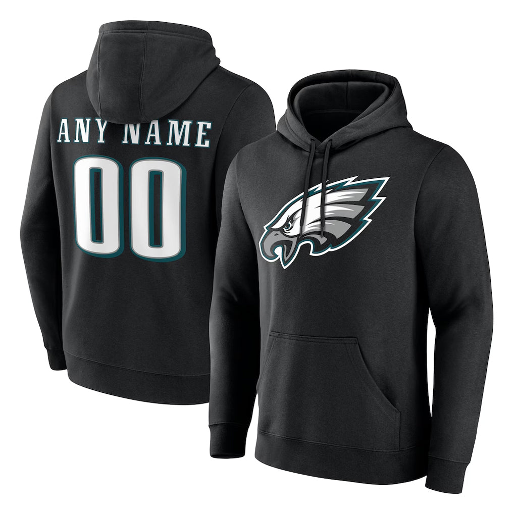 MyBoyd Custom P.Eagles Black LOGO Pullover Hoodies Home Game Any Name & Numbers Stitched Jerseys