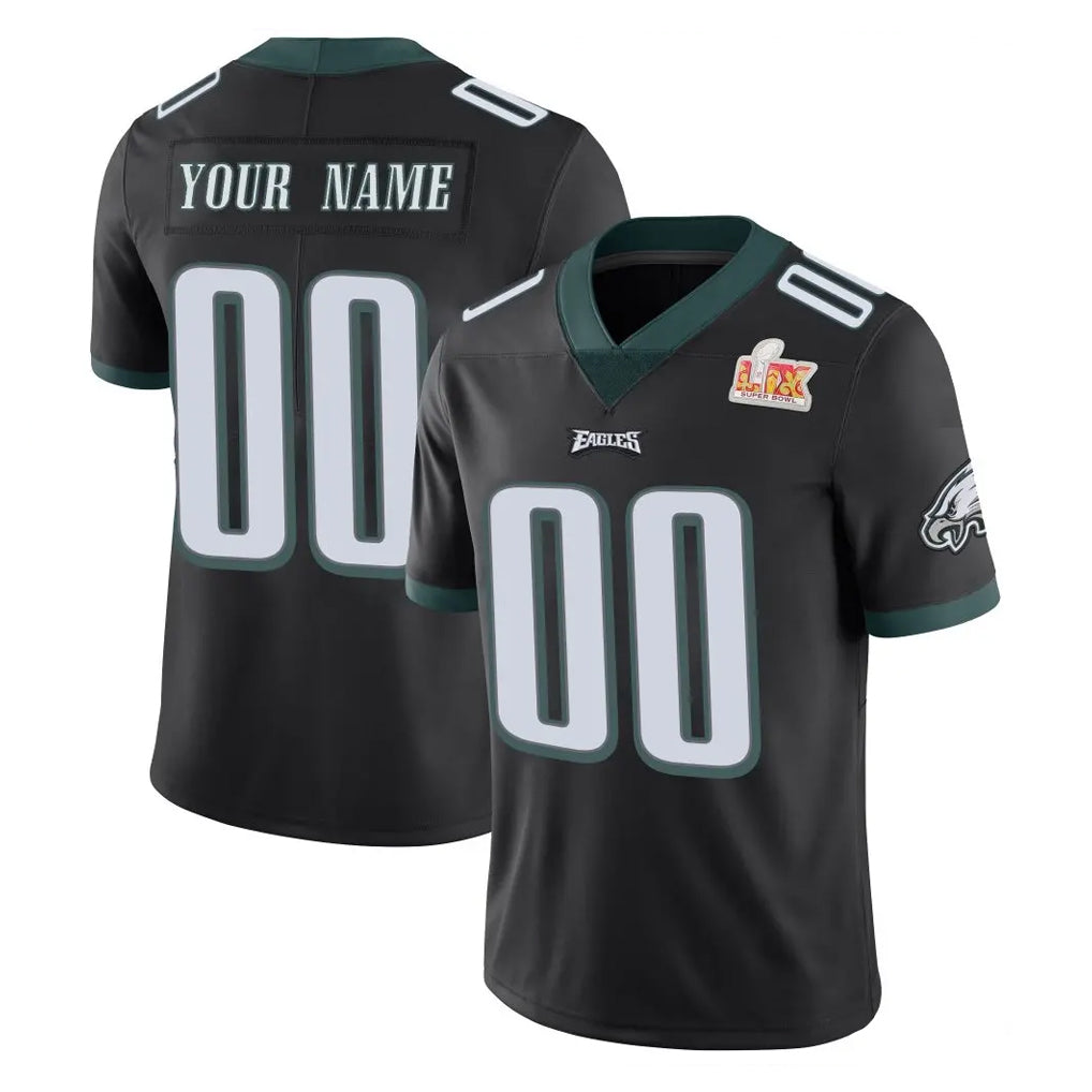 MyBoyd Custom P.Eagles Black Limited Vapor Untouchable Super Bowl LIX Home Game Any Name & Numbers Stitched Jerseys