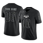 MyBoyd Custom P.Eagles Black Reflective Limited Home Game Any Name & Numbers Stitched Jerseys