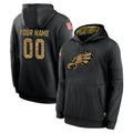 MyBoyd Custom P.Eagles Black Salute to Service Hoodies Limited Game Any Name & Numbers Stitched Jerseys
