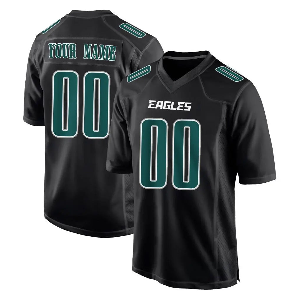 MyBoyd Custom P.Eagles Carbon Black Fashion Home Game Any Name & Numbers Stitched Jerseys