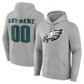 MyBoyd Custom P.Eagles Gray LOGO Pullover Hoodies Home Game Any Name & Numbers Stitched Jerseys