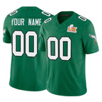 MyBoyd Custom P.Eagles Green Kelly Alternate Vapor F.U.S.E. Super Bowl LIX Home Game Any Name & Numbers Stitched Jerseys