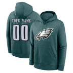 MyBoyd Custom P.Eagles Midnight Green Performance Pullover Hoodies Home Game Any Name & Numbers Stitched Jerseys