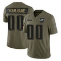 MyBoyd Custom P.Eagles Olive 2025 Salute To Service Limited Any Name & Numbers Stitched Jerseys