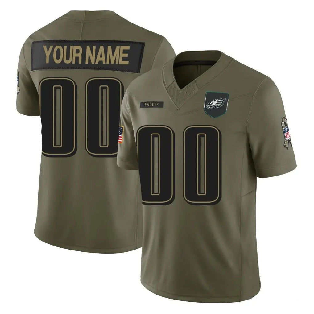 MyBoyd Custom P.Eagles Olive 2025 Salute To Service Limited Any Name & Numbers Stitched Jerseys