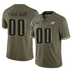 MyBoyd Custom P.Eagles Olive Salute To Service Limited Any Name & Numbers Stitched Jerseys